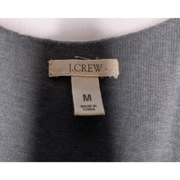 VTG J Crew Gray Wool Babydoll Top Y2K Softcore Balletcore Coquette Rosette Tank - Picture 6 of 6